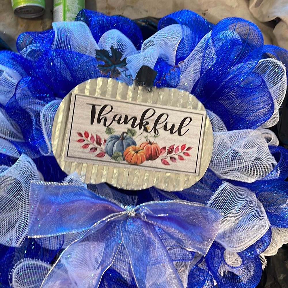 Blue&White Wreath